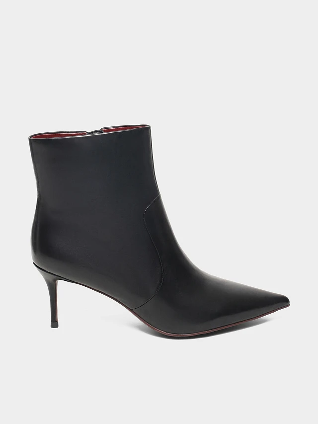 Ботильоны женские демисезонные, цвет черный, натуральная кожа 497062 | 1