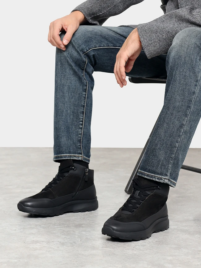 Ботинки мужские зимние, цвет черный, натуральная кожа/натуральный спилок M1782078M | 10