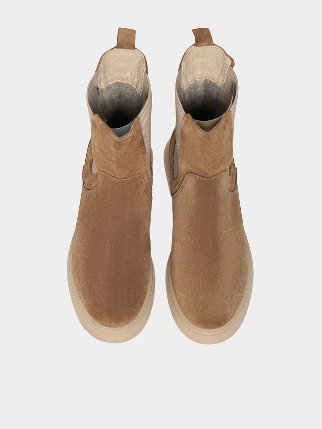 Ботинки женские демисезонные, цвет коричневый, натуральный спилок 136560 | 5