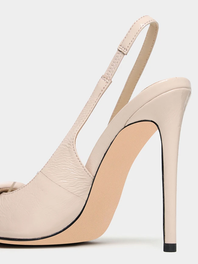 Туфли женские летние, цвет бежевый, натуральный наплак 944365 | 5