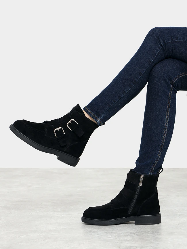 Ботинки женские зимние, цвет черный, натуральный спилок 7210320M | 12