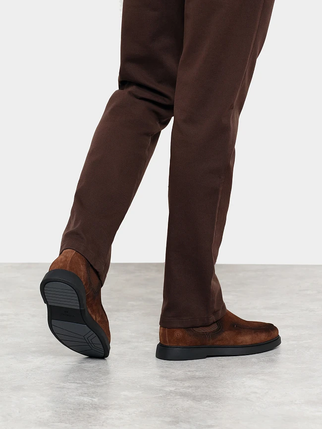 Ботинки мужские демисезонные, цвет коричневый, натуральный спилок M801241 | 8