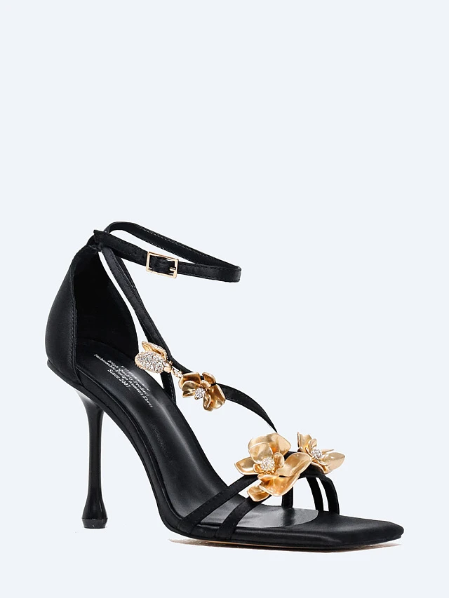 Босоножки женские летние, цвет черный, искусственный велюр 6550220 | 1