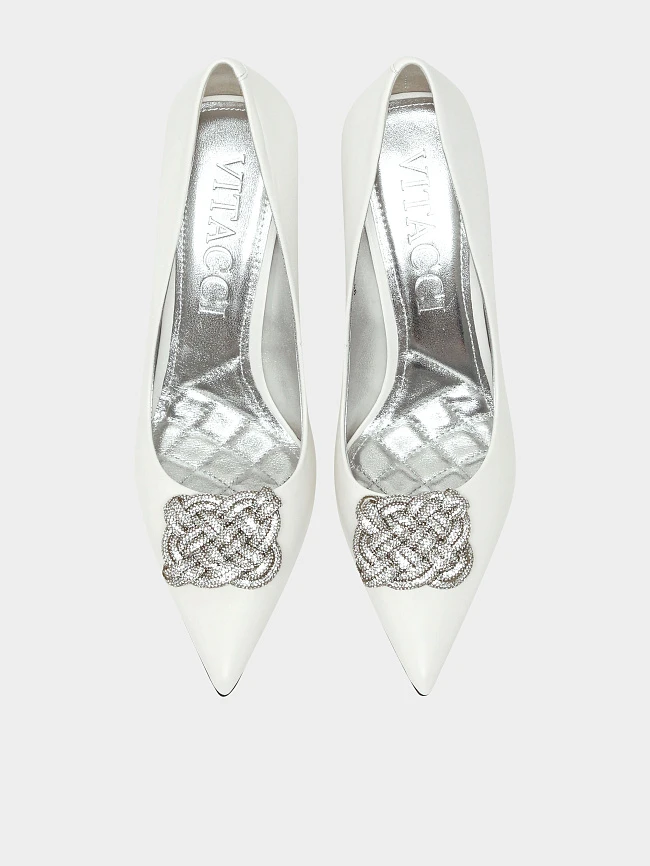 Туфли женские всесезонные, цвет белый, натуральная кожа 944092 | 5