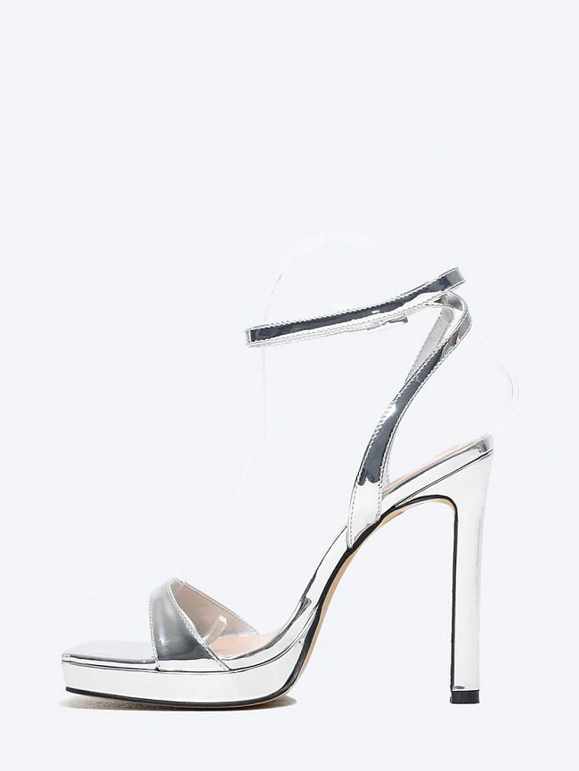 Босоножки 2390336 женские цвет серебряный, искусственная кожа 2390336 | 3