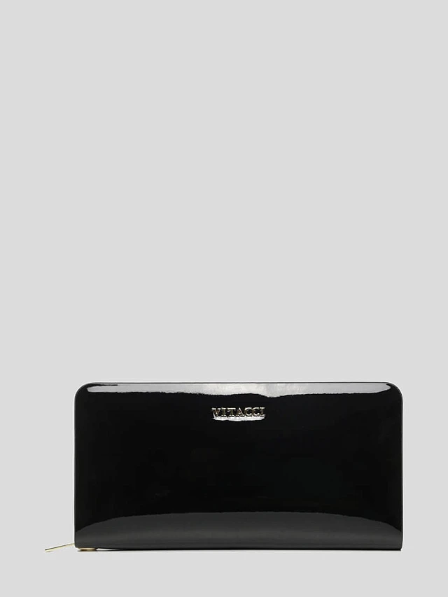 Кошельки HS701-01P женские цвет черный, натуральный лак HS701-01P       | 1