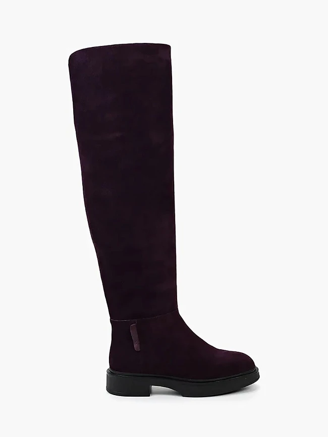 Ботфорты женские демисезонные, цвет бордовый, натуральный спилок 1730218 | 2