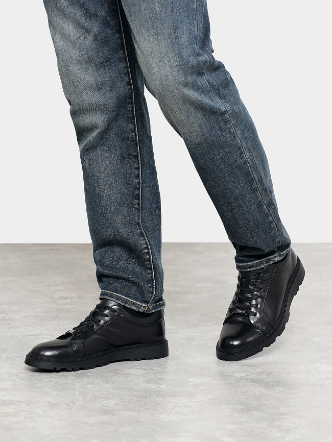 Кеды мужские демисезонные, цвет черный, натуральная кожа M1782560 | 7