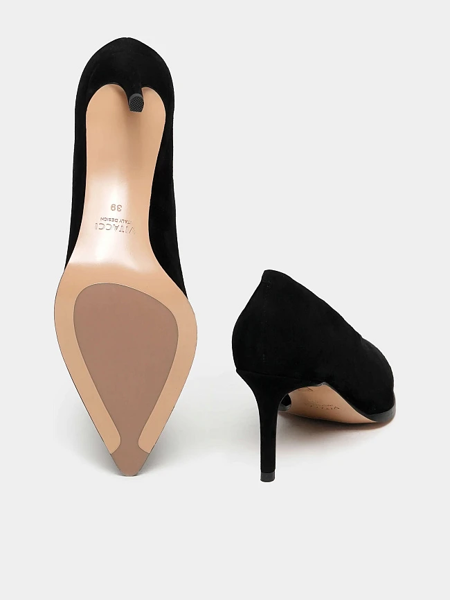 Туфли женские всесезонные, цвет черный, натуральный велюр 497630 | 4