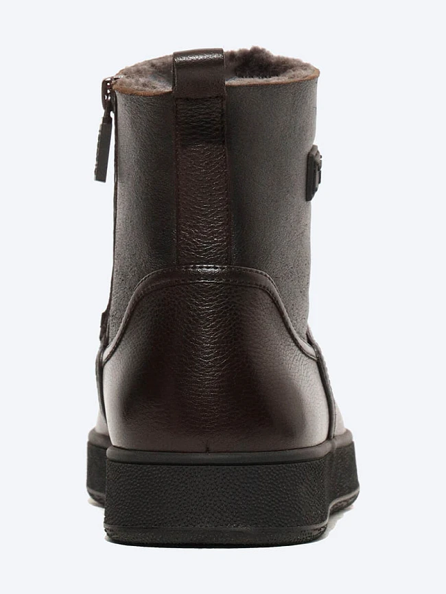 Полусапоги мужские зимние, цвет коричневый, натуральная кожа M254260M | 5