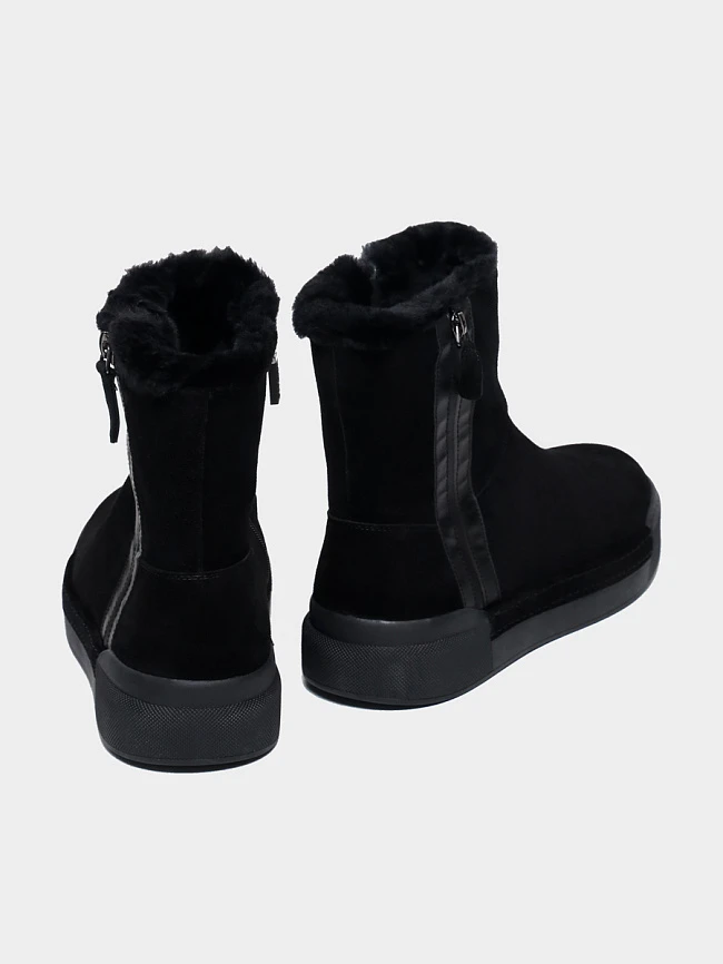 Полусапоги мужские зимние, цвет черный, натуральный спилок M1782122M | 3