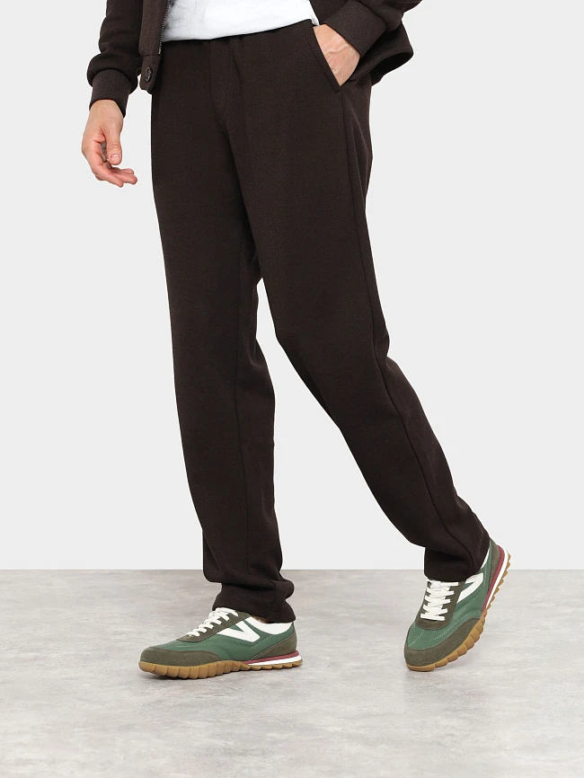 Кроссовки мужские демисезонные, цвет хаки, натуральная кожа/натуральный спилок M03033 | 7