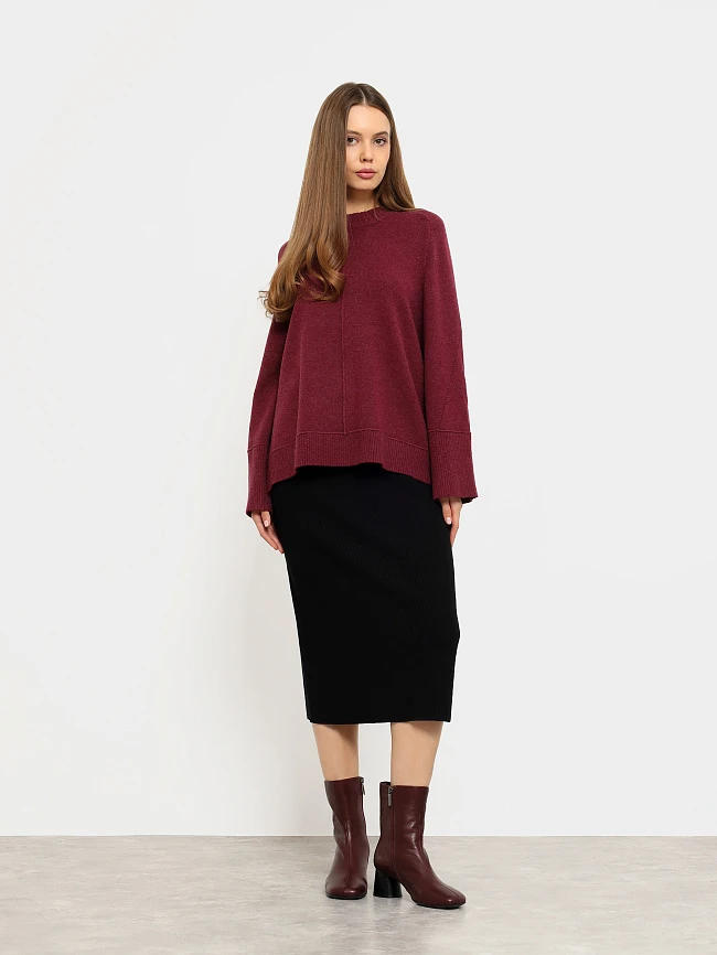 Полусапоги женские всесезонные, цвет бордовый, натуральная кожа 642224 | 8