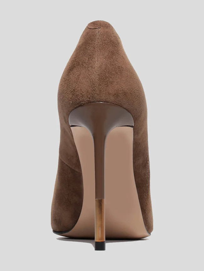 Туфли женские всесезонные, цвет коричневый, натуральный велюр 1493049 | 5