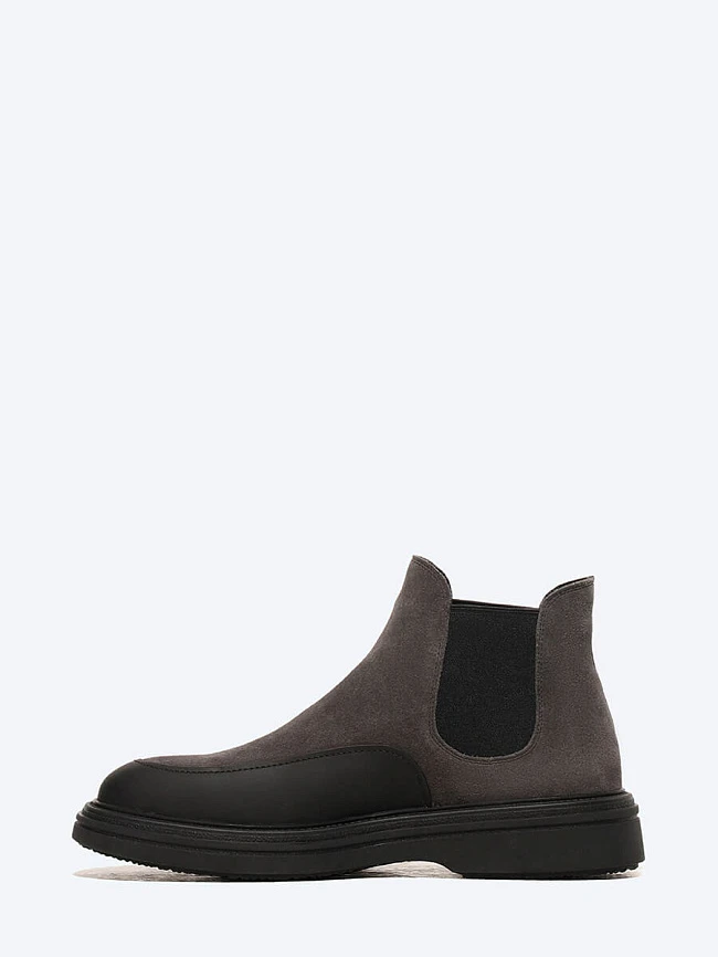 Ботинки мужские демисезонные, цвет серый, натуральный спилок M254268 | 3