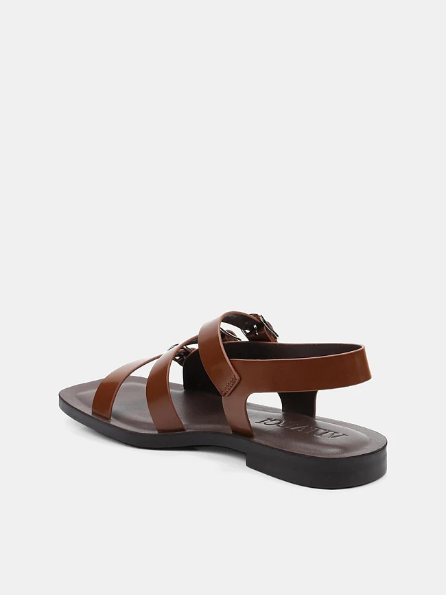 Сандалии женские летние, цвет рыжий, натуральная кожа 1494353 | 3