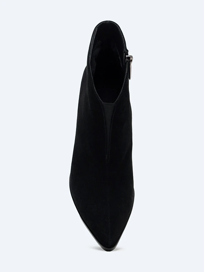 Ботильоны женские демисезонные, цвет черный, натуральный велюр 1849292 | 4