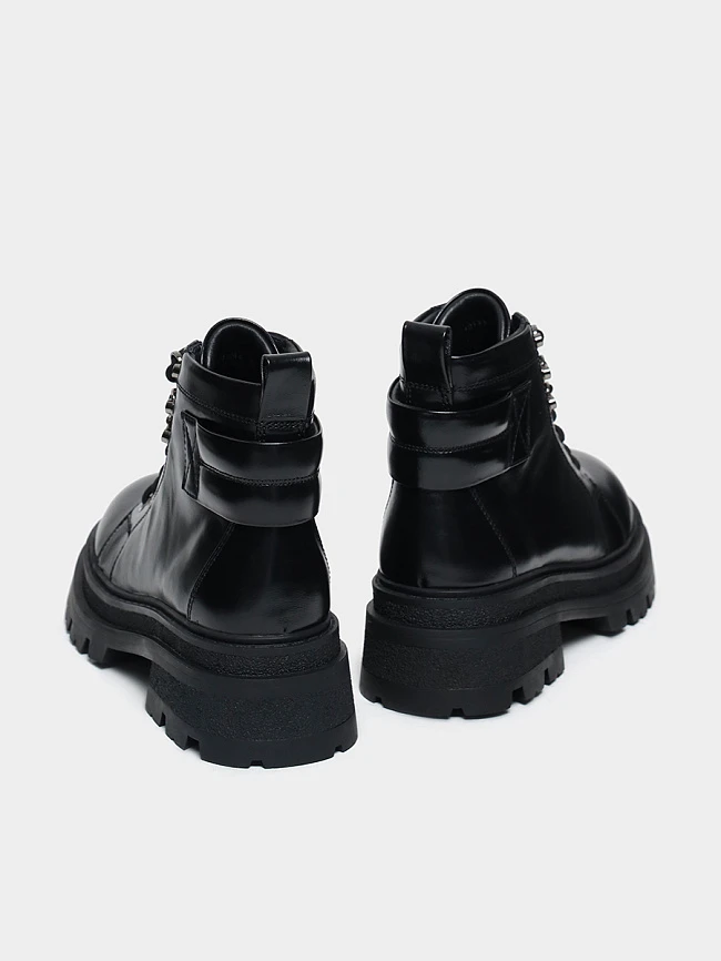 Ботинки женские зимние, цвет черный, натуральная масляная кожа 1013344M | 3