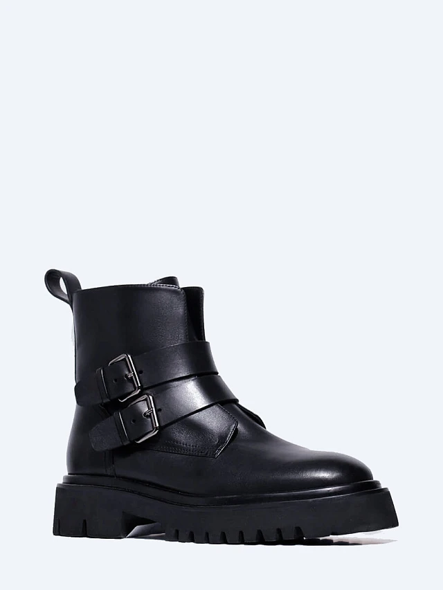 Полусапоги женские демисезонные, цвет черный, натуральная кожа 1820333 | 1