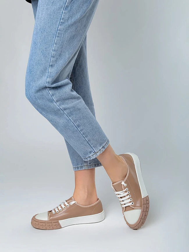 Кеды 1845282 женские цвет бежевый, искусственная кожа 1845282         | 7