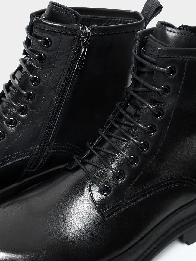 Ботинки мужские демисезонные, цвет черный, натуральная кожа M1023016 | 6