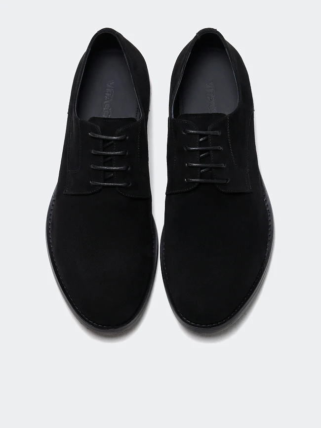 Полуботинки мужские всесезонные, цвет черный, натуральный велюр M1782509 | 5