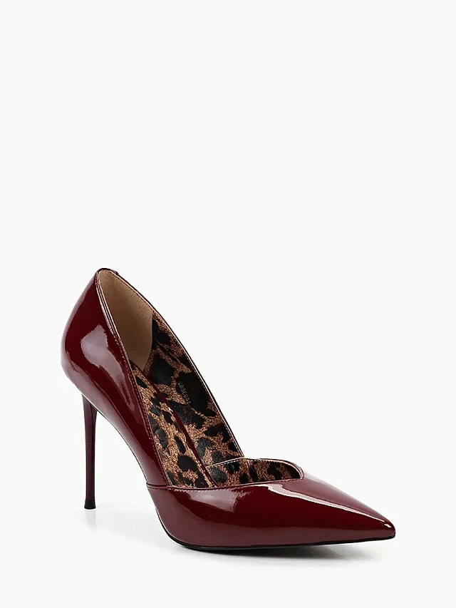 Туфли женские всесезонные, цвет бордовый, натуральная лаковая кожа 1493862P-2 | 1