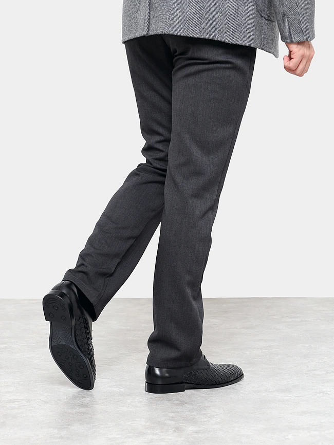 Полуботинки мужские всесезонные, цвет черный, натуральная кожа M1022385-1 | 7