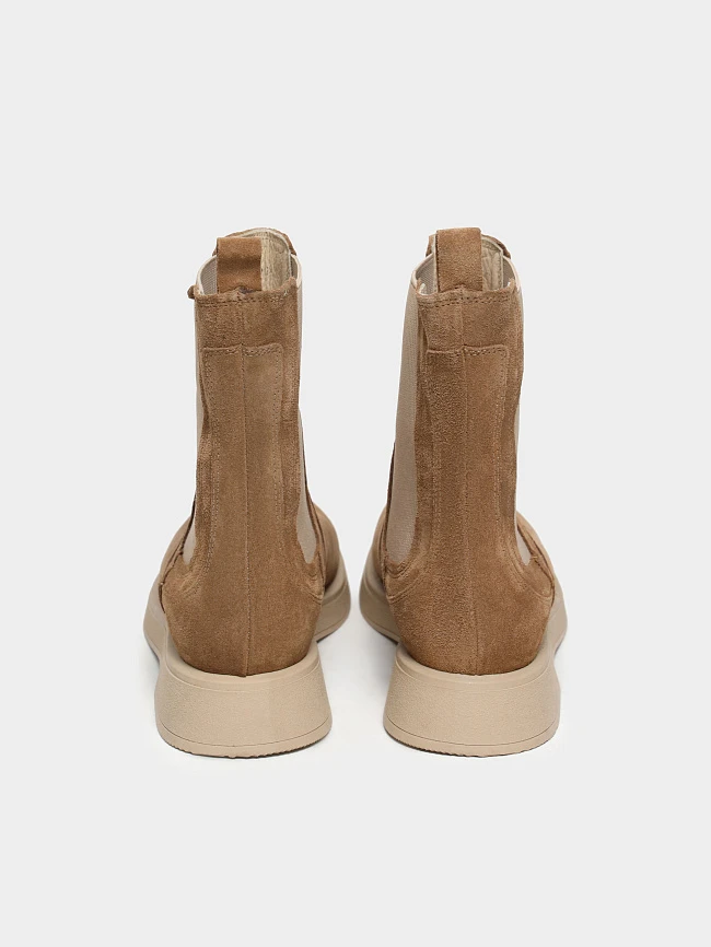 Ботинки женские демисезонные, цвет коричневый, натуральный спилок 136560 | 6