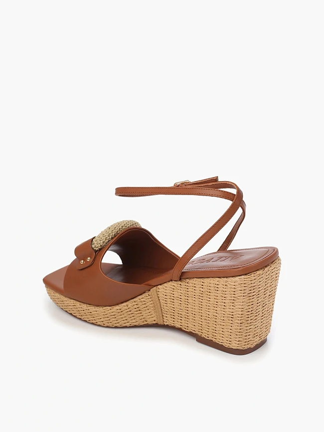 Босоножки женские летние, цвет рыжий, натуральная кожа 1821395 | 3