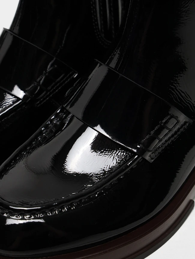 Ботинки женские демисезонные, цвет черный, натуральная лаковая кожа 1821623 | 6