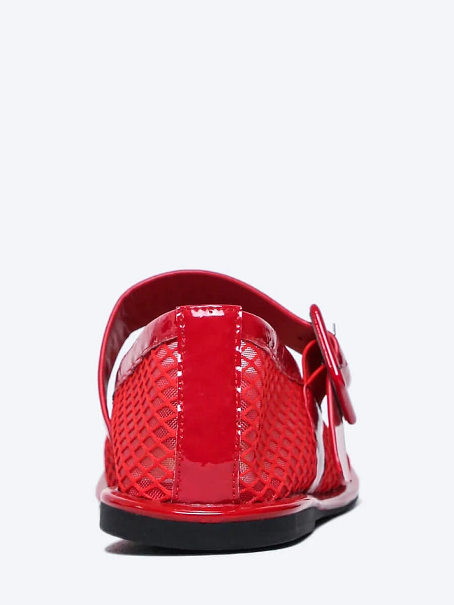 Балетки женские летние, цвет красный, текстиль/натуральная кожа и полимерные материалы 1849720 | 6