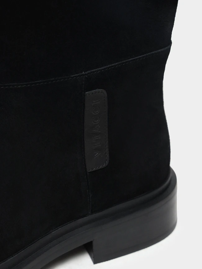 Ботфорты женские демисезонные, цвет черный, натуральный спилок 1820420 | 7