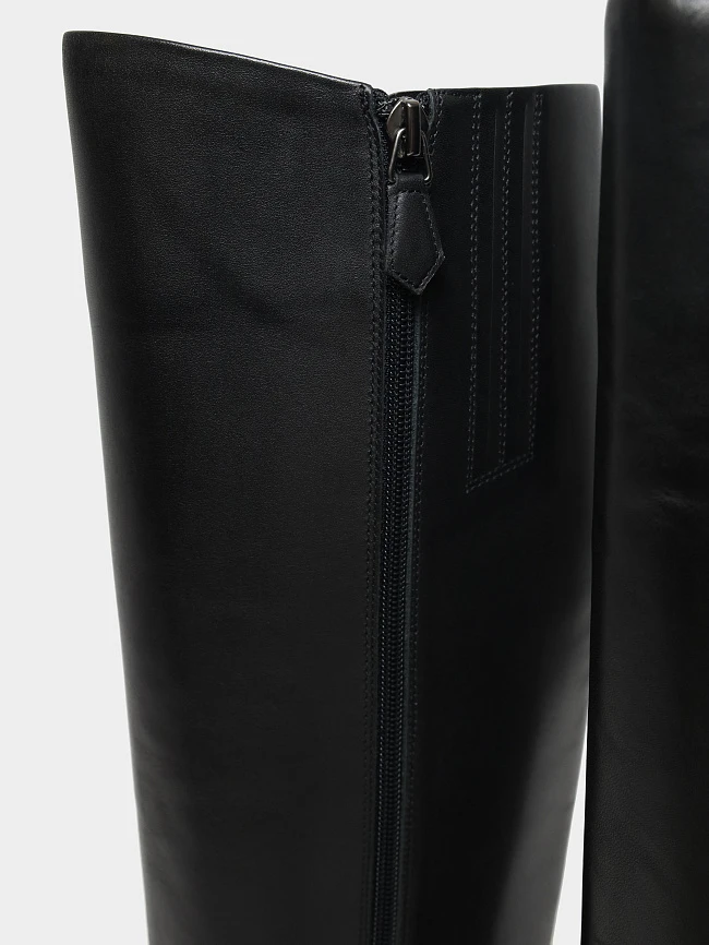 Сапоги женские демисезонные, цвет черный, натуральная кожа 1492834 | 7