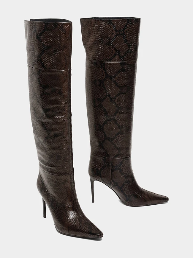 Сапоги женские демисезонные, цвет коричневый, натуральная кожа 1494664 | 3