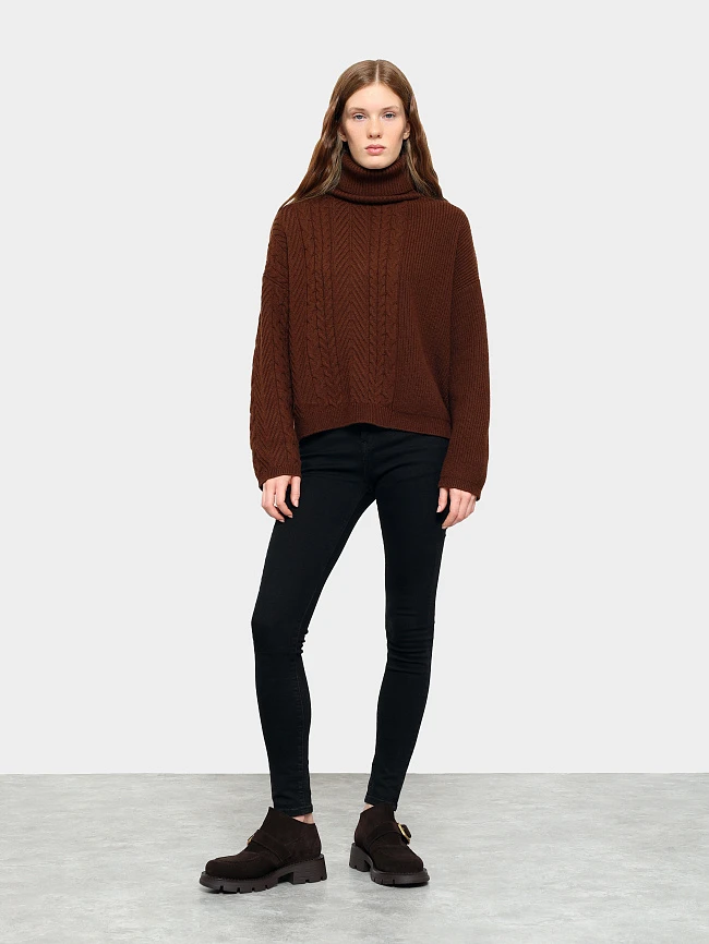 Полуботинки женские всесезонные, цвет коричневый, натуральный спилок 1731215 | 12