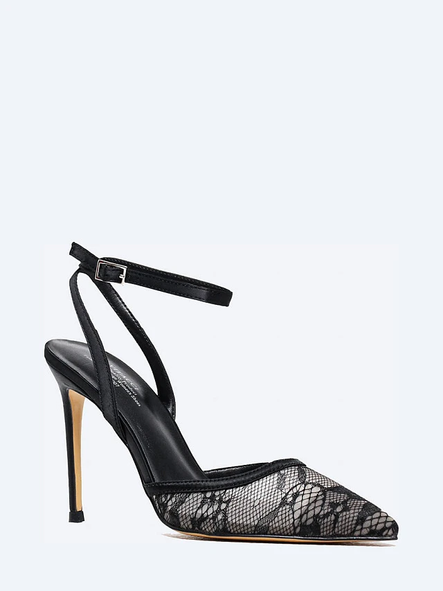 Туфли женские летние, цвет черный, текстиль/искусственная кожа 6550184 | 1