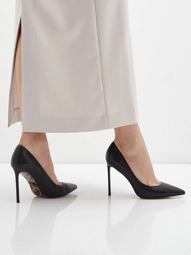 Туфли женские всесезонные, цвет черный, натуральная кожа 1491455P4 | 6