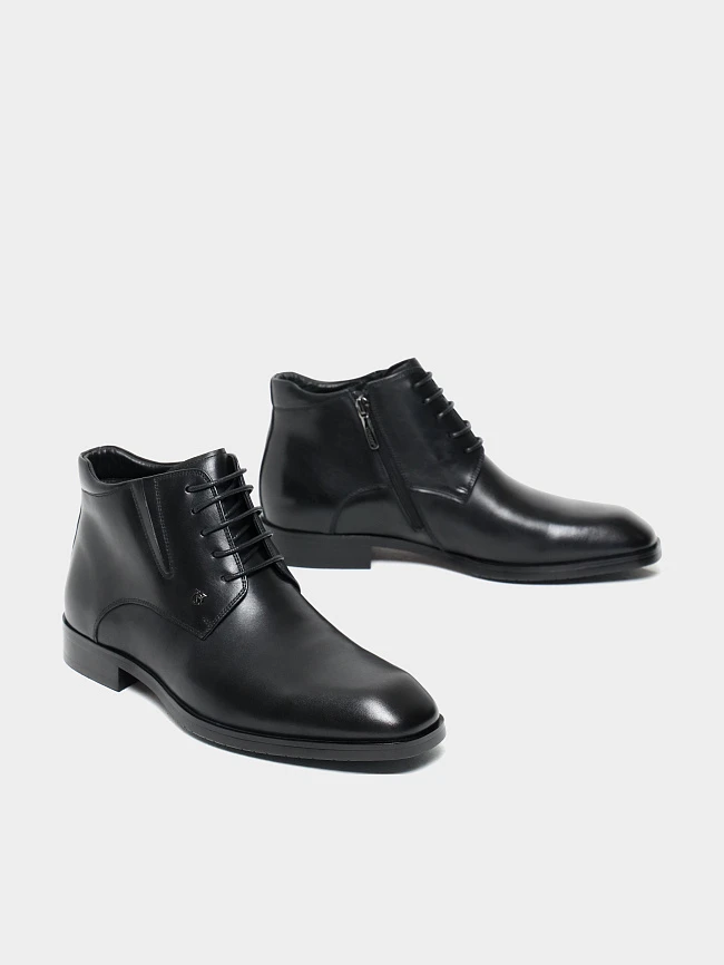 Ботинки мужские демисезонные, цвет черный, натуральная кожа M1022993 | 3