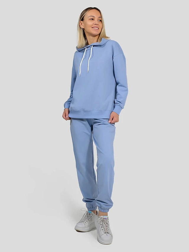 Костюмы спортивные SP005-9 женские цвет голубой, 70% хлопок, 25% полиэстер, 5% лайкра SP005-9 | 1
