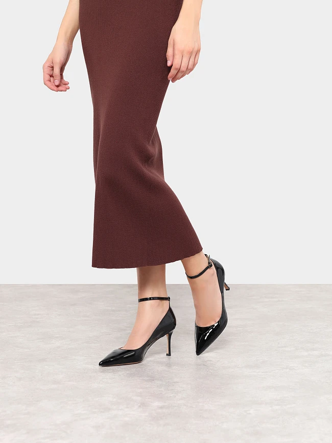 Туфли женские всесезонные, цвет черный, натуральная лаковая кожа 496620 | 7