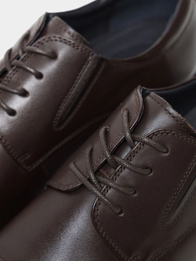 Полуботинки мужские демисезонные, цвет коричневый, натуральная кожа M24VC081 | 6