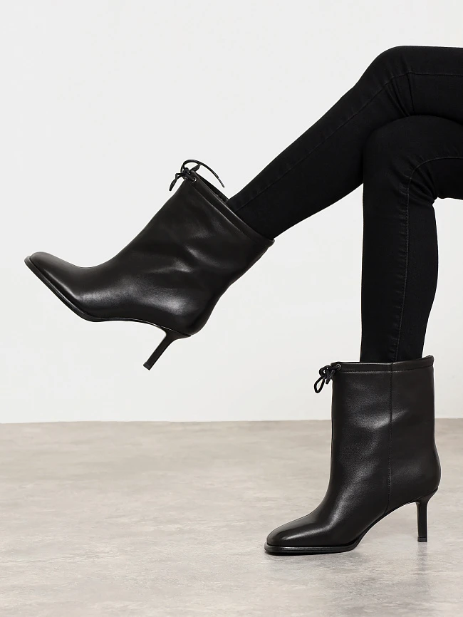 Полусапоги женские всесезонные, цвет черный, натуральная кожа 1731204 | 7