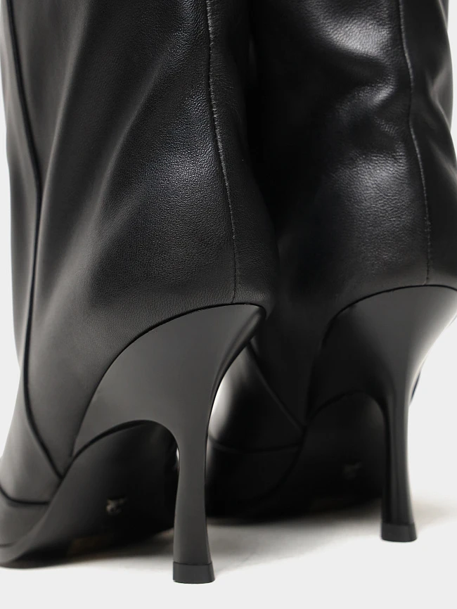 Сапоги женские всесезонные, цвет черный, натуральная кожа 944243 | 6