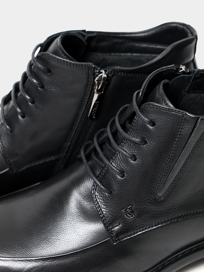 Ботинки мужские демисезонные, цвет черный, натуральная кожа M1022989 | 6