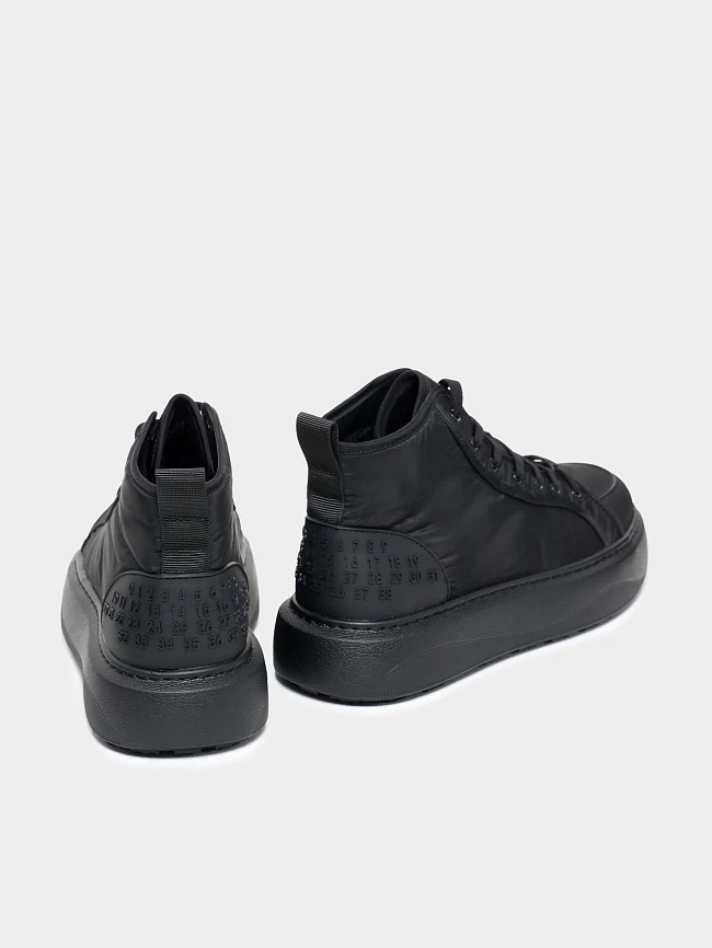 Кеды мужские зимние, цвет черный, текстиль M03052M | 3