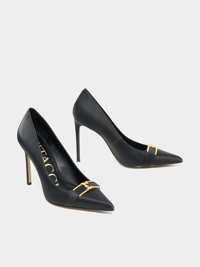 Туфли женские всесезонные, цвет черный, натуральная кожа 1494433 | 2