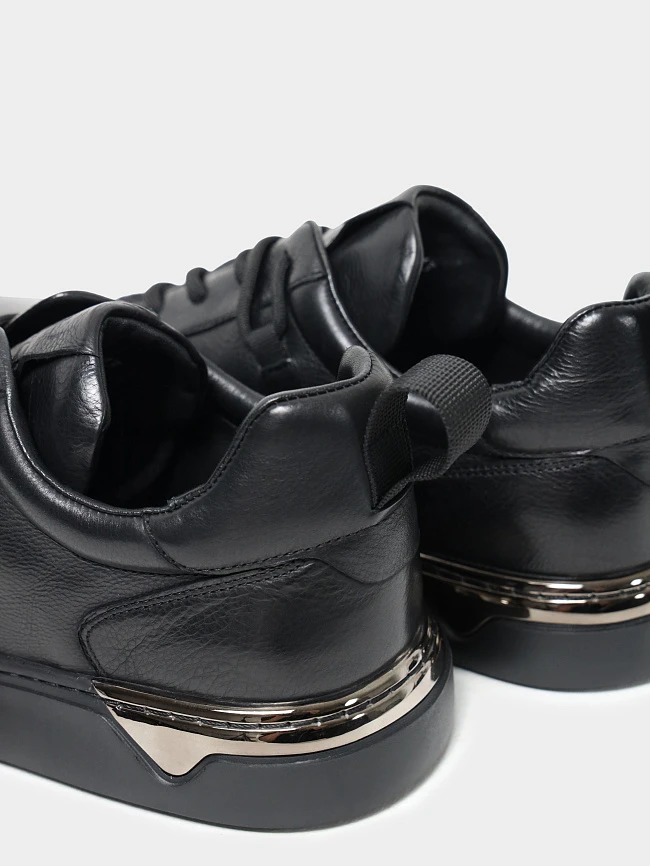 Кеды мужские демисезонные, цвет черный, натуральная кожа M1781512 | 6