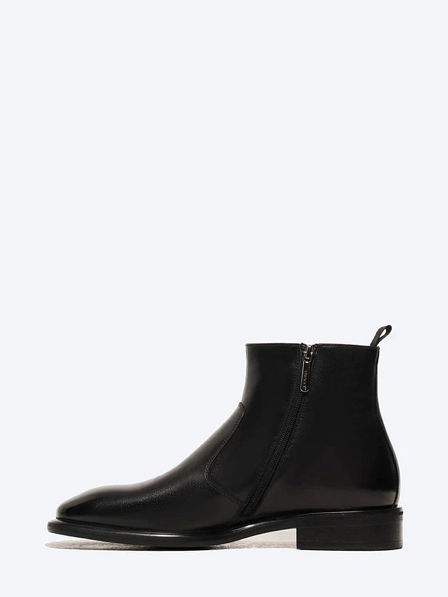 Ботинки мужские демисезонные, цвет черный, натуральная кожа M1022971 | 3