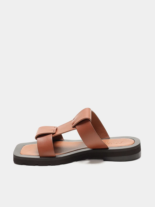 Сабо женские летние, цвет рыжий, натуральная кожа 1495067 | 9